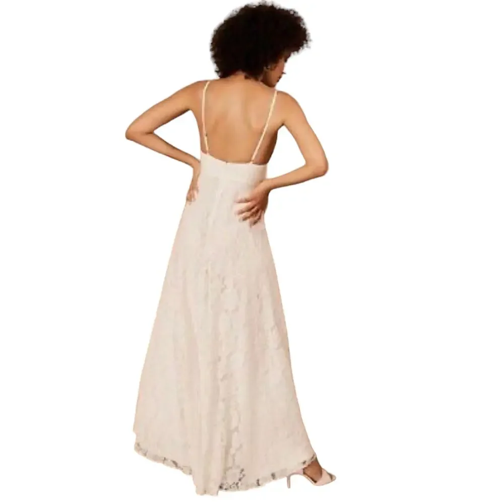 Fame and Partners Charlotte White Maxi Dress Size 2 - Picture 11 of 16